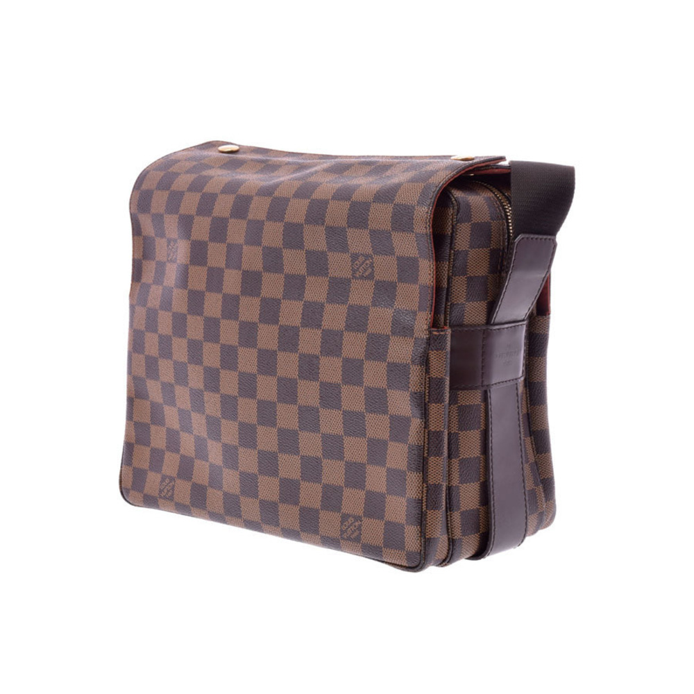 Louis Vuitton Bag Leather Brown Naviglio Crossbody Damier Ebene Shoulder